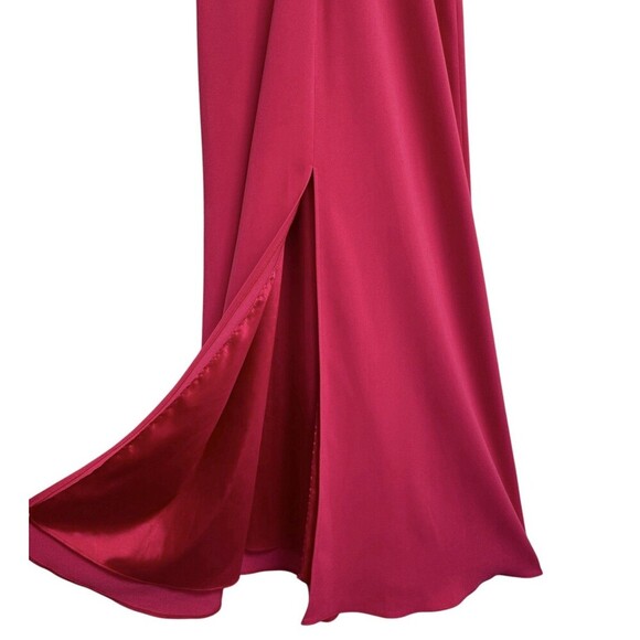 Laundry by Shelli Segal Womens Evening Gown Sz 8 Pink Sleeveless Cutout Stretch - Picture 10 of 16